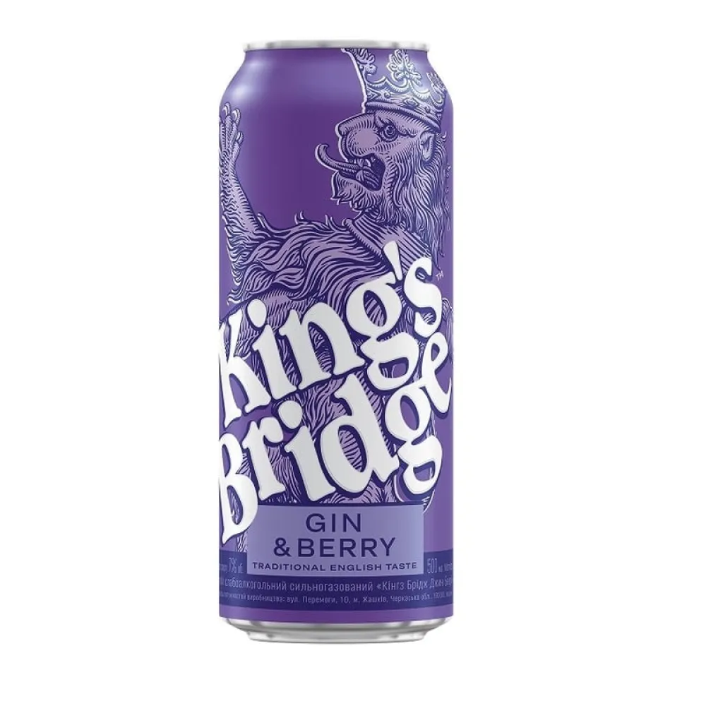 Напій слабоалкогольний King's Bridge Gin & Berry 0.5л  арт. 05218 