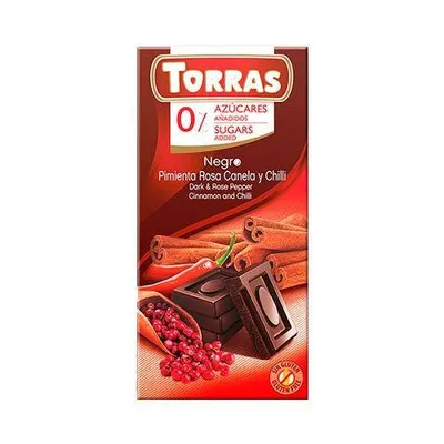 Шоколад Torras Кориця-чилі б/ц 75гр  арт. 08060