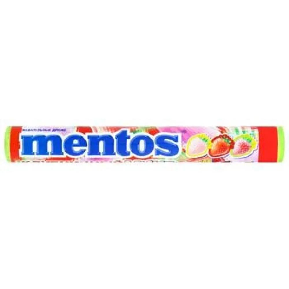 Цукерка Mentos полуниця 26гр  арт. 10795 