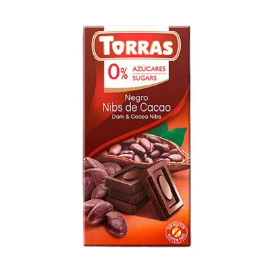 Шоколад Torras Чоний кава б/ц 75гр  арт. 07089