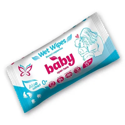 Серветка волога Baby Angel 15шт  арт. 09917