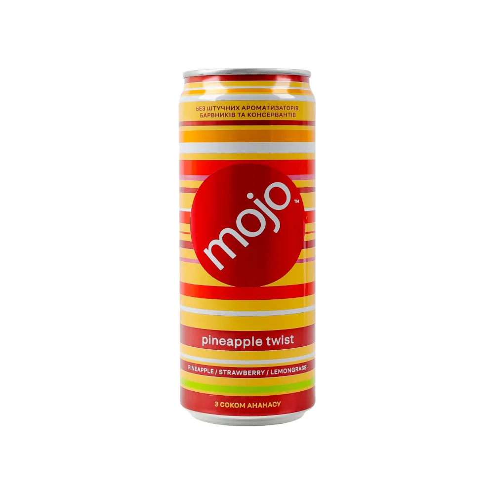 Напій газований Mojo Pineapple twist з/б 0,33л  арт. 09377 