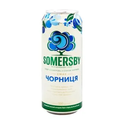 Напій слабоалкогольний Сидр Somersby Чорниця з/б 0,5л  арт. 10244