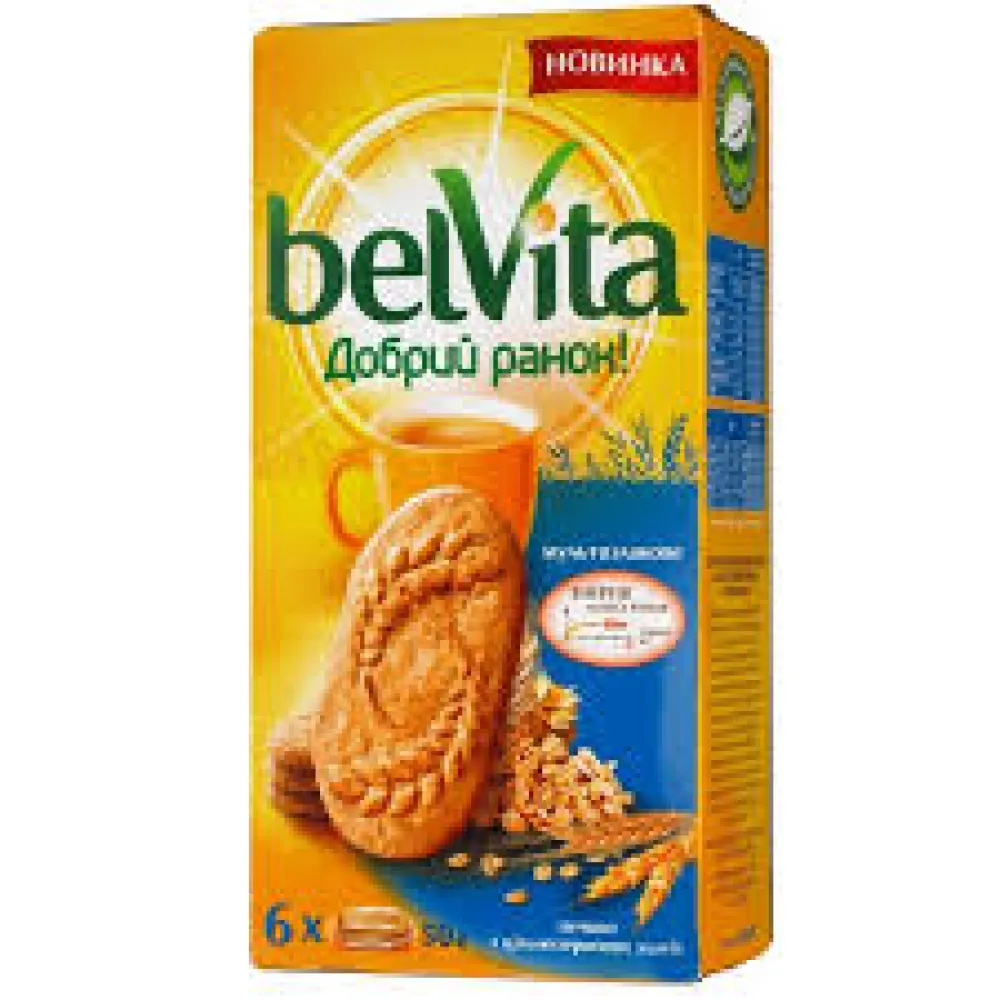 Печиво BelVita Мультизлаки-Молоко 225гр  арт. 02111 