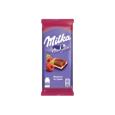 Шоколад Milka Малина та крем 90гр  арт. 08828