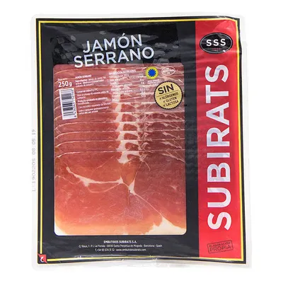 Хамон Subirats Наріз. 250г  арт. 00826