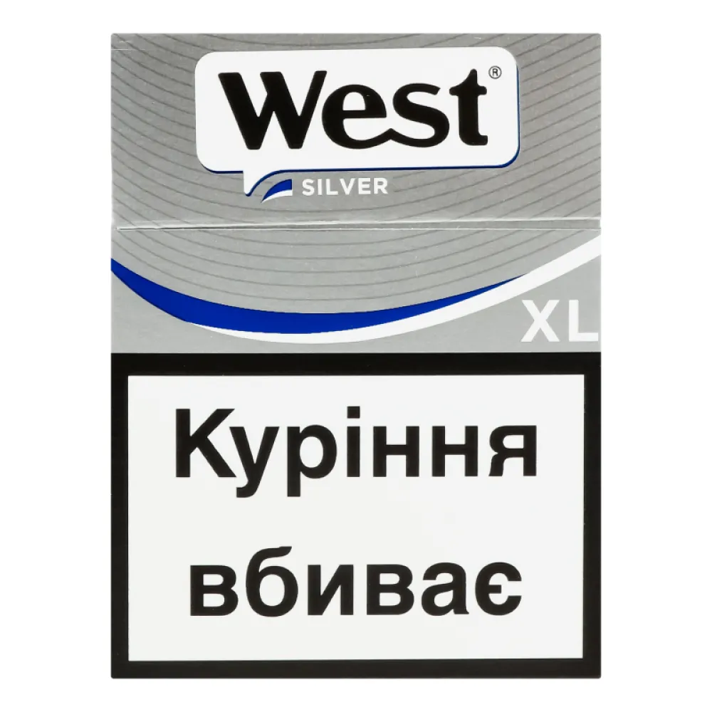 Цигарки West Silver XL (25шт) 1пачка  арт. 00672 