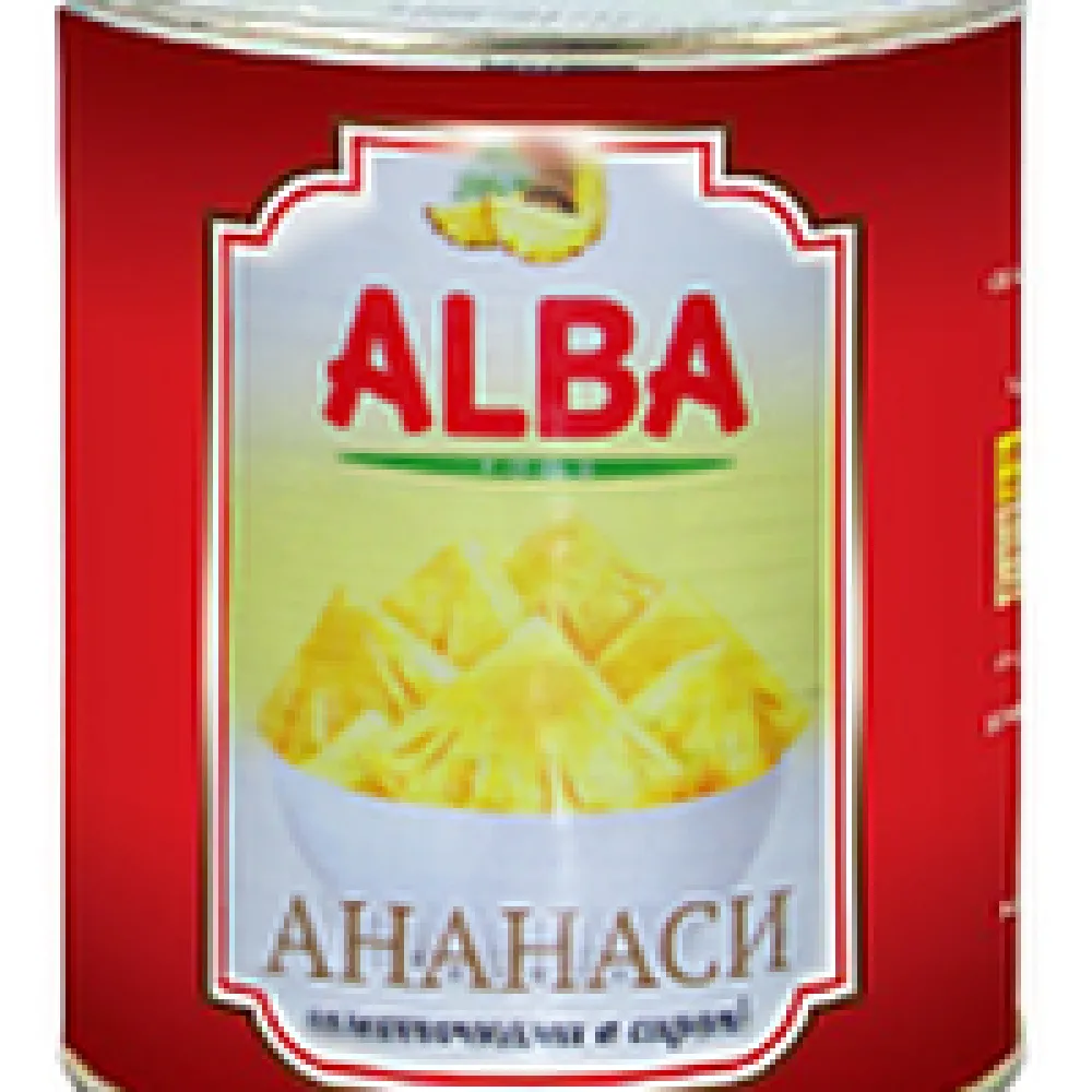 Ананас Alba шматочки 580гр  арт. 08034 