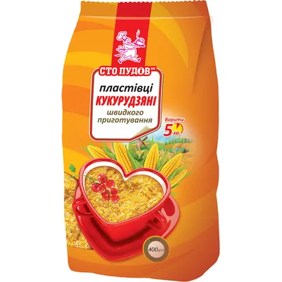 Пластівці Сто Пудів Кукурудзяні 400гр  арт. 05557