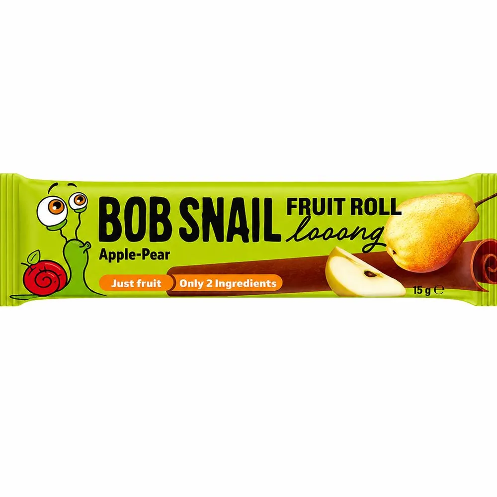 Цукерка Bob Snail Яблучно-грушеві довга 15гр  арт. 10064 