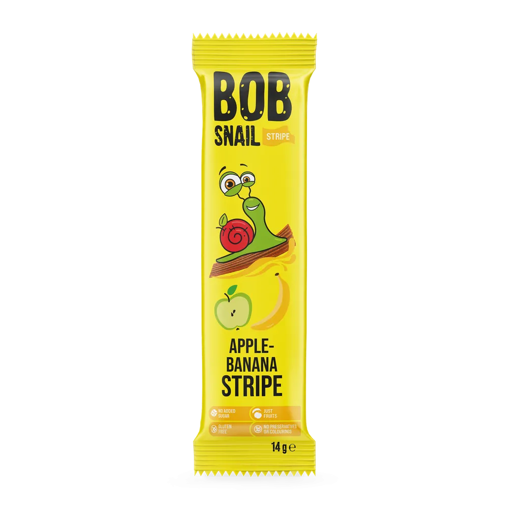 Цукерка Bob Snail ябл-бан 14гр  арт. 02759 