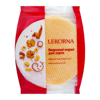 Коржі Lekorna Вафельні для торту 90гр  арт. 00446