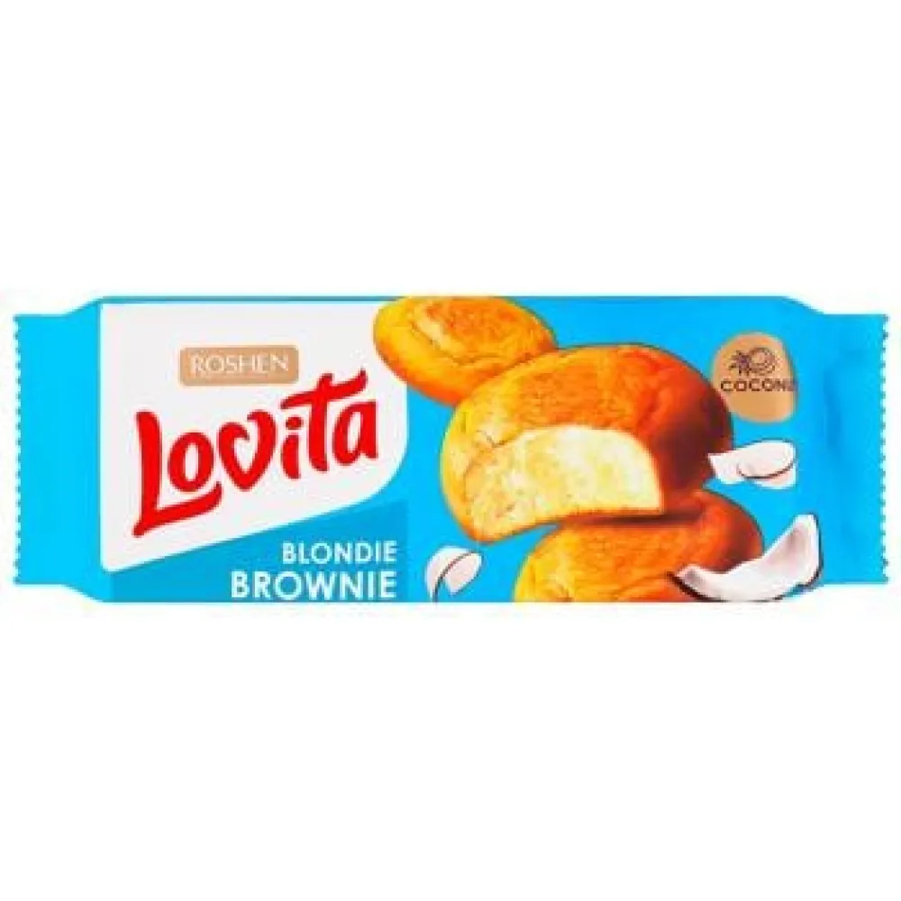 Печиво Roshen Lovita Blondie Brownie з кокосом 152гр  арт. 09360 