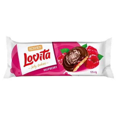 Печиво Roshen Lovita Jelly малина 135гр  арт. 07499