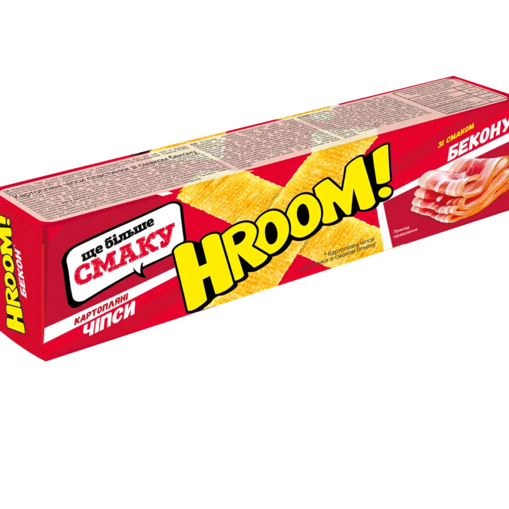 Чипси Hroom пласт.Бекон 50гр  арт. 06723 