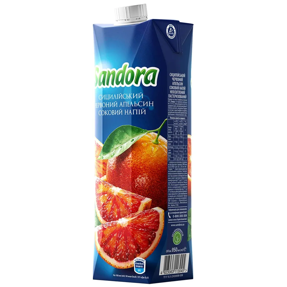 Сік Sandora Сицилійський апельсин 0,95л  арт. 10575 