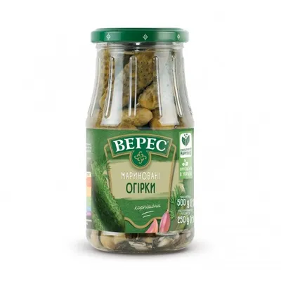 Огірки Верес Мариновані с/б 500гр  арт. 00368