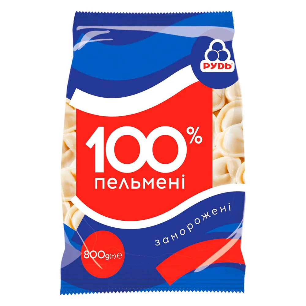Пельмені Рудь 100% 800гр  арт. 08502 