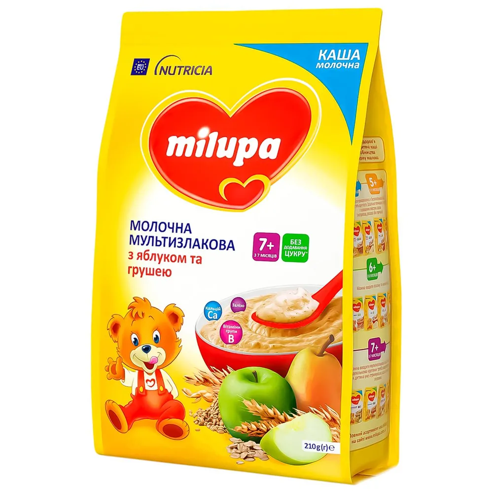 Каша мультизлакова Milupa з сумішшю фруктів від 7міс 210гр  арт. 10215 
