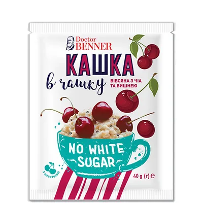 Вівсяна каша Dr.Benner Чіа-вишня 40гр  арт. 11093