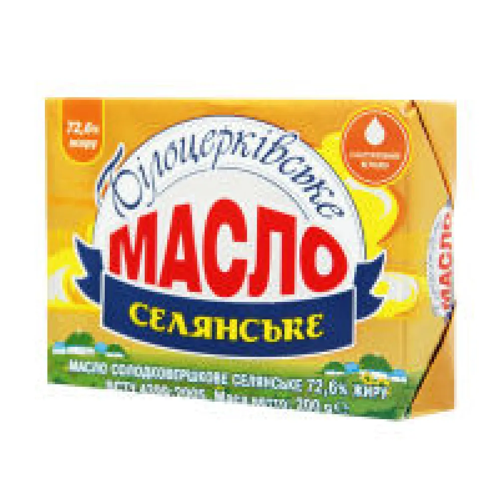 Масло Білоцерківське Селянське 72.6% 200гр  арт. 06852 