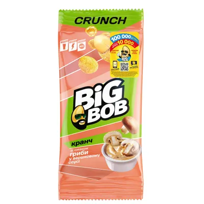 Арахіс Big Bob Кранч в обол. гриби у верш.соусі 55гр  арт. 05901