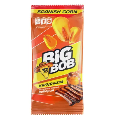 Кукурудза смажена Big Bob Медові реберця 55гр  арт. 09372