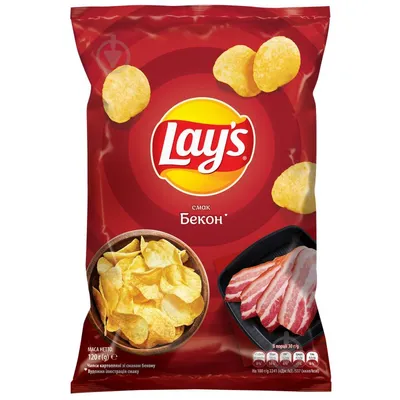 Чипси Lay's бекон 120гр  арт. 05178