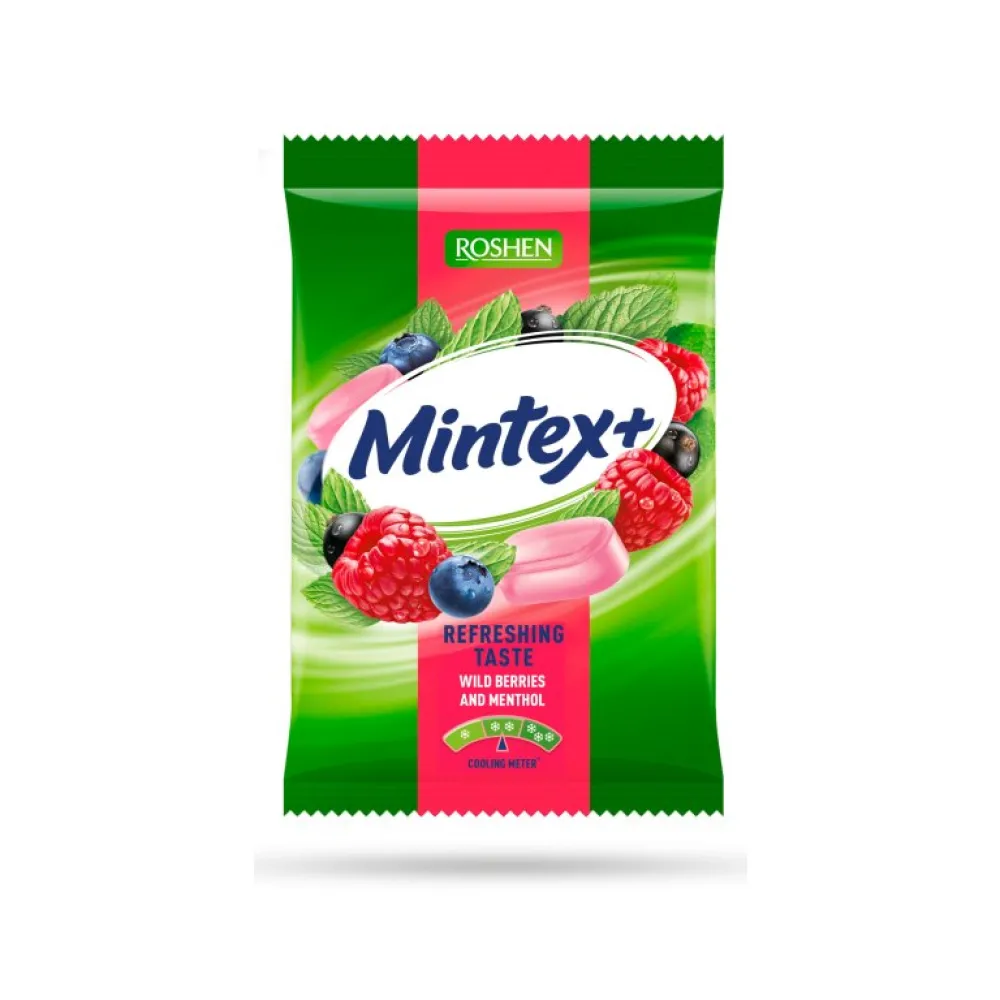 Карамель Roshen Мінтех+ ягоди-ментол 140гр  арт. 07138 