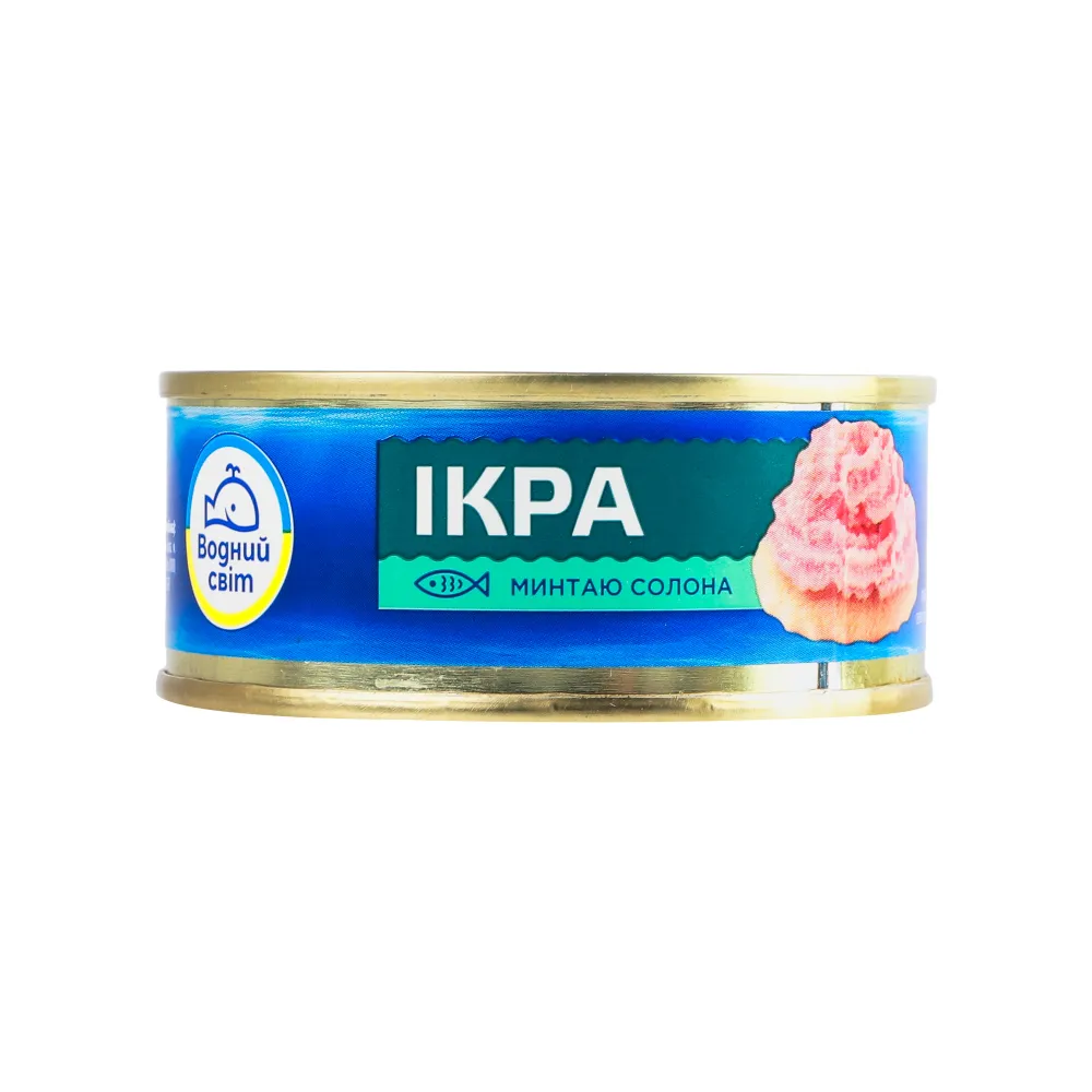 Ікра мінтаю Водний світ Украина з/б 100гр  арт. 05145 