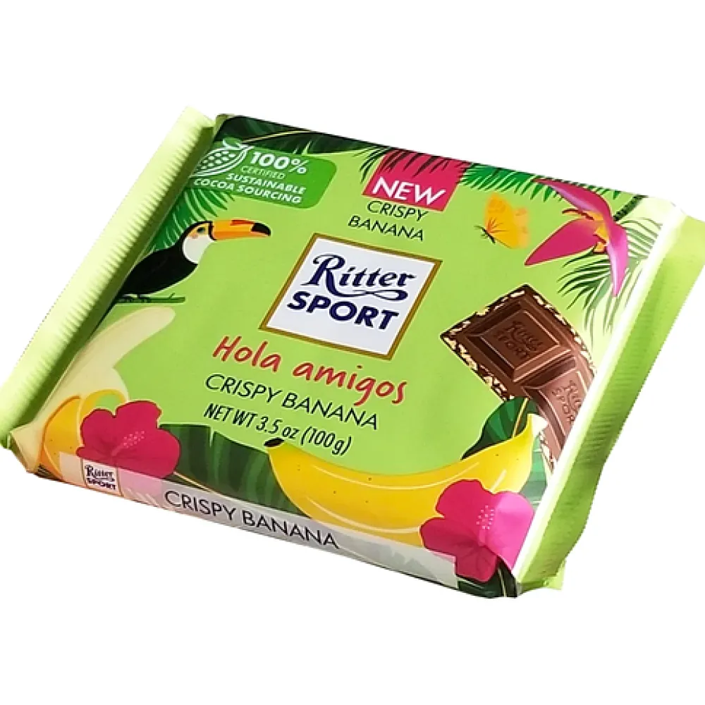 Шоколад Ritter Sport Crispy Banana 100гр  арт. 07819 