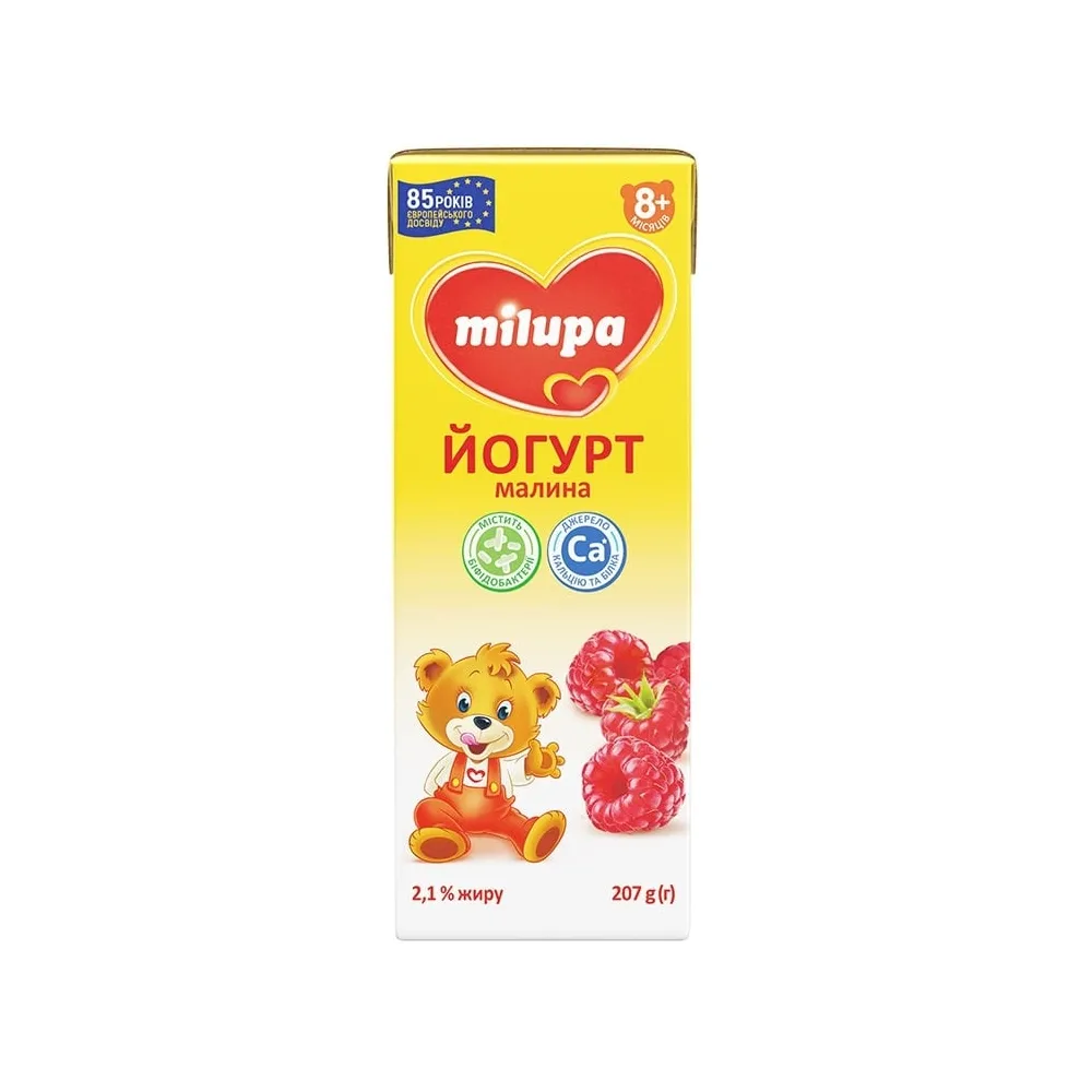 Йогурт Milupa малина 207гр  арт. 04792 