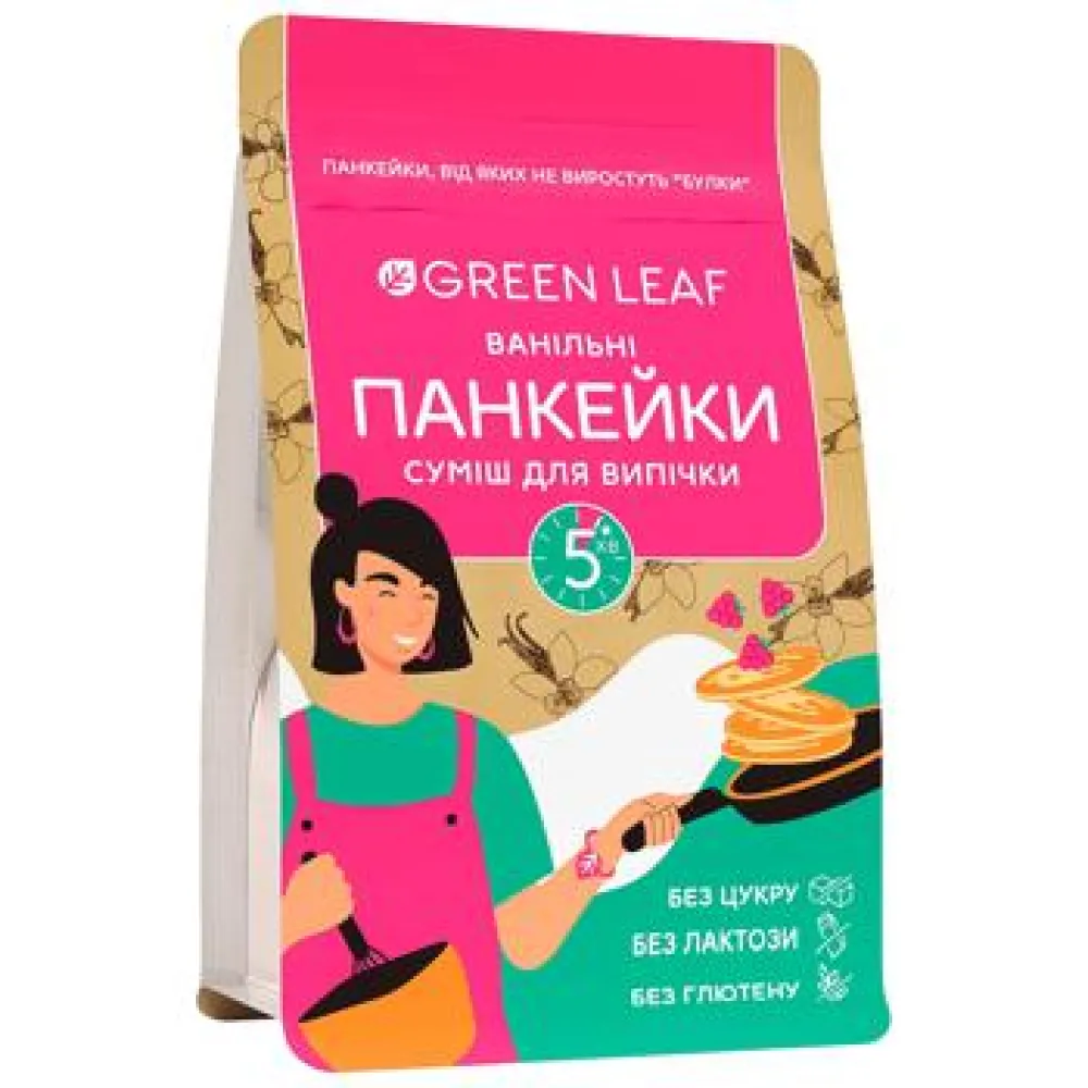 Суміш для панкейків Green Leaf Без глютену 300гр  арт. 07779 