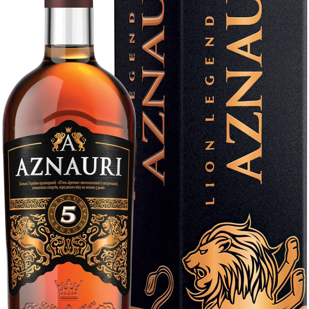 Коньяк Aznauri 5* сувен.коробка 0.5л  арт. 02193 