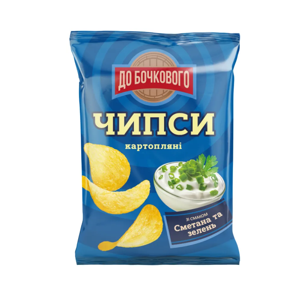 Чипси До Бочкового Смет-зел. 100гр  арт. 07015 