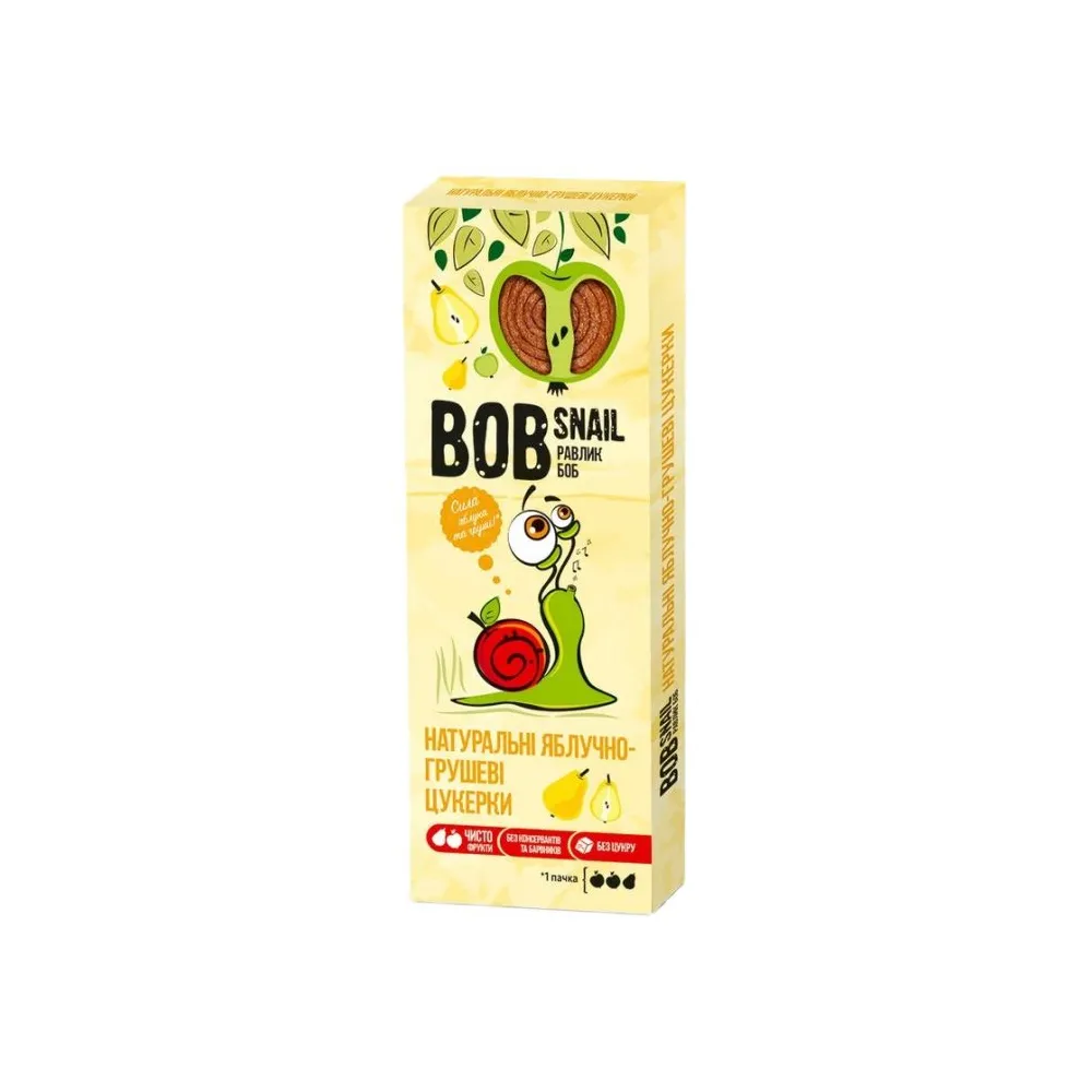 Цукерка Bob Snail ябл-груша 30гр  арт. 01739 