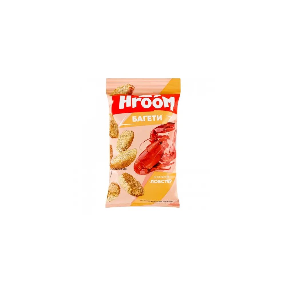 Сухарики Hroom баг.Лобстер 60гр  арт. 06697 