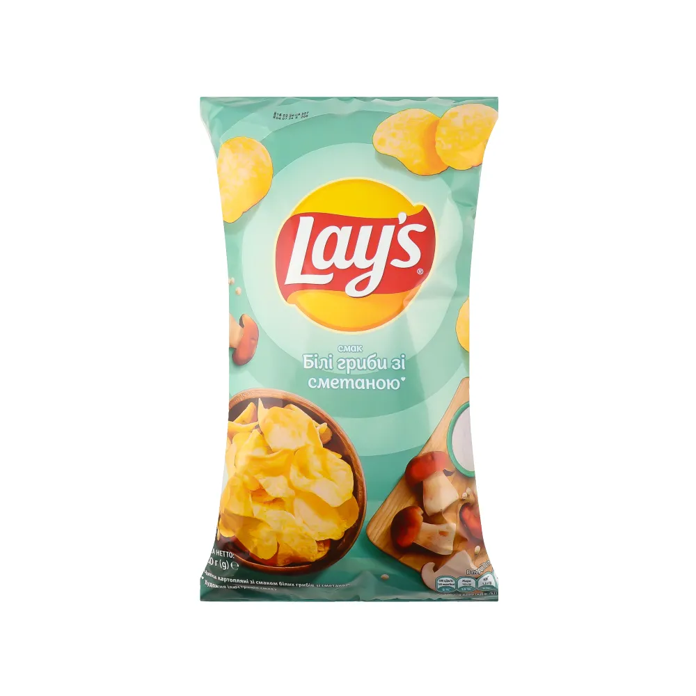 Чипси Lay's біл.гриби-смет. 120гр  арт. 06580 