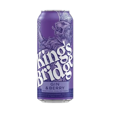 Напій слабоалкогольний King's Bridge Gin & Berry 0.5л  арт. 05218