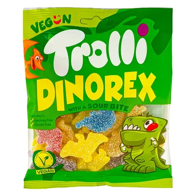 Желейна цукерка Trolli Дінорекс 100гр  арт. 04288