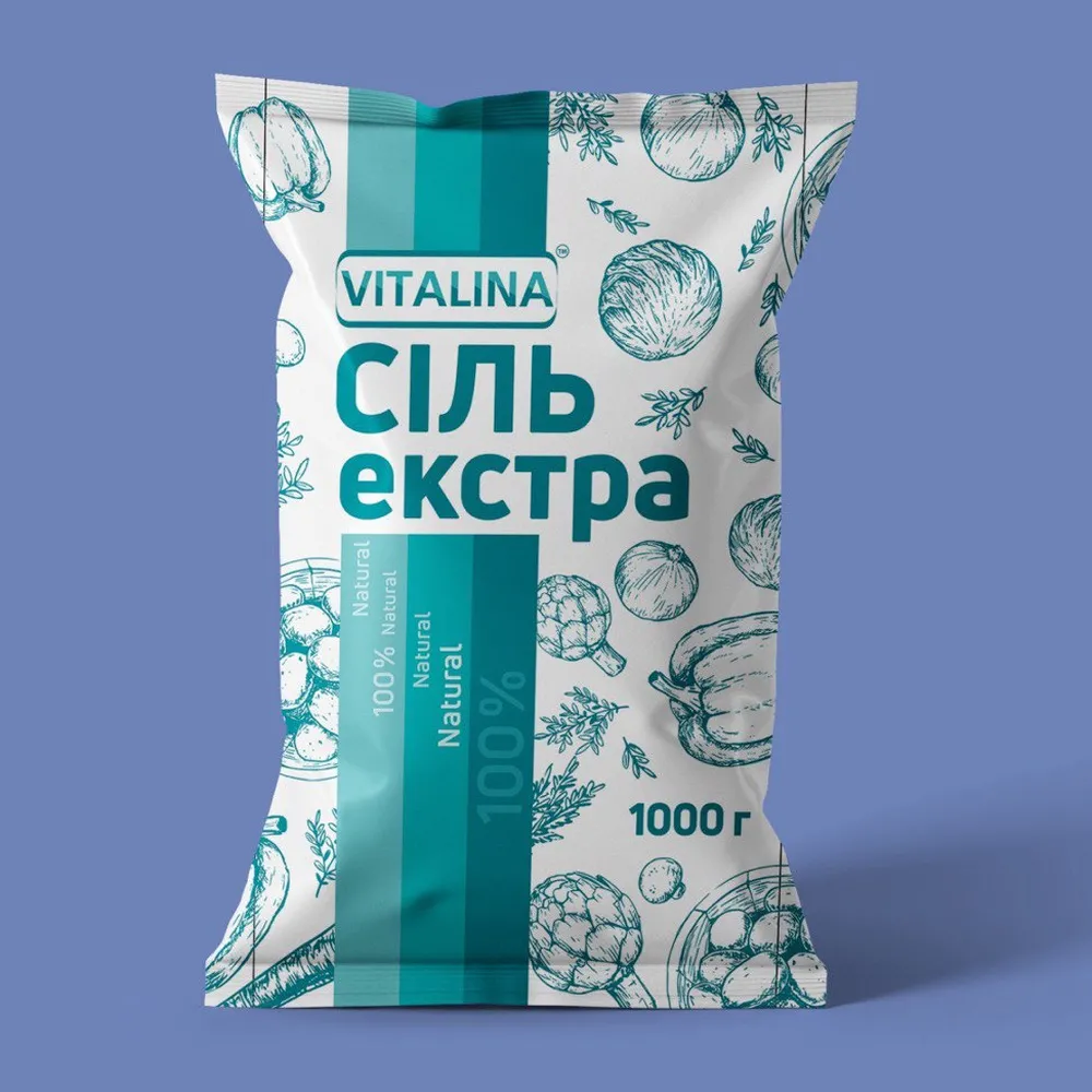 Сіль Vitalina Екстра 1кг  арт. 08785 