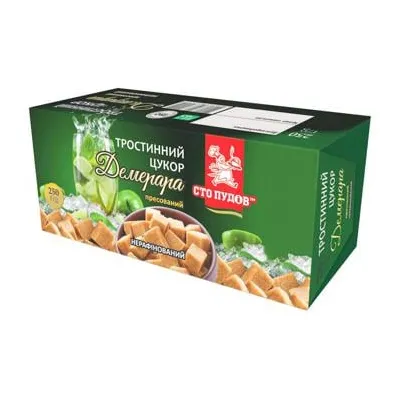 Цукор Сто Пудів Тростинний пресований 250гр  арт. 09962