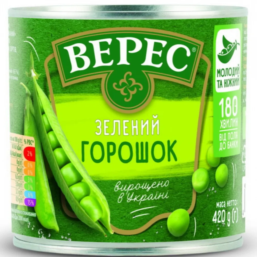 Горошок Верес з/б 420гр  арт. 03198 