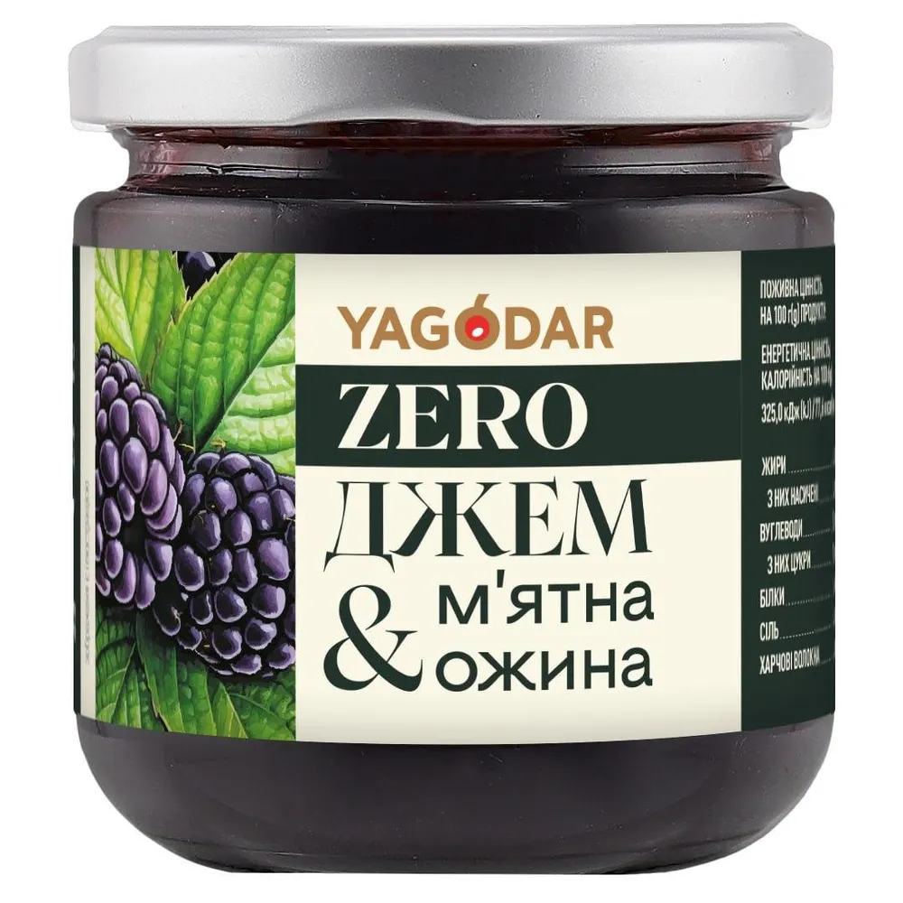 Джем Yagodar М'ята-ожина б/ц 210гр  арт. 10168 
