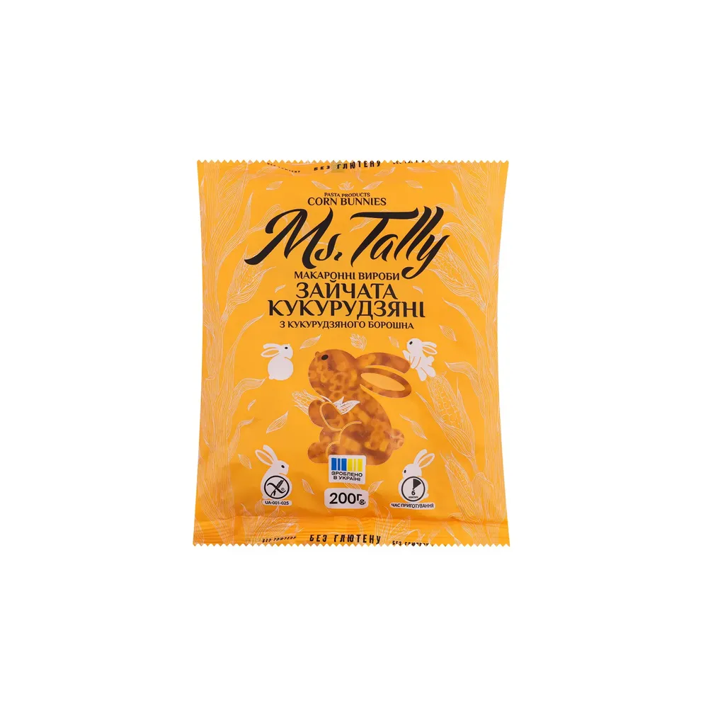 Макарони Tally Зайчата  кукурудзяні 200гр  арт. 08877 