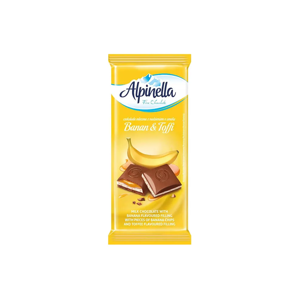 Шоколад Alpinella Банан-тоффі 100гр  арт. 10327 