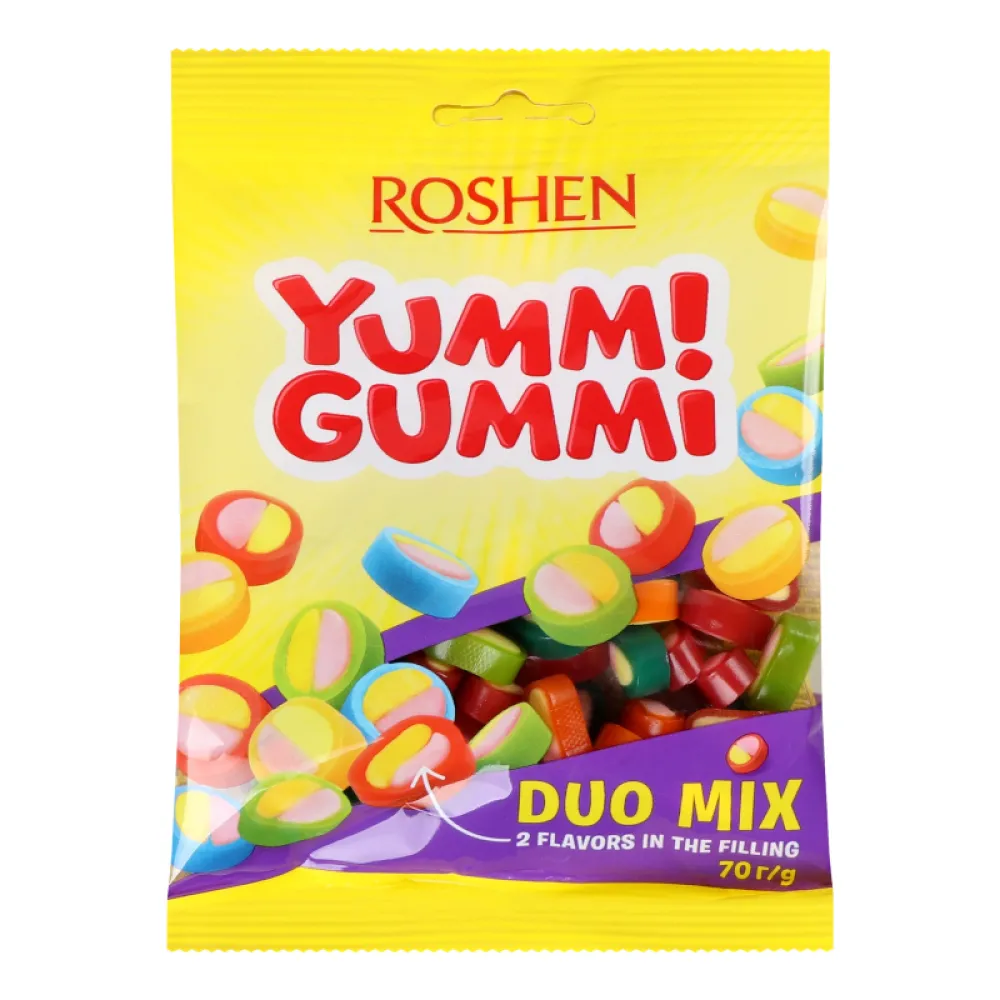 Желейна цукерка Yummi Gummi Duo Mix Акц. 70гр  арт. 10480 