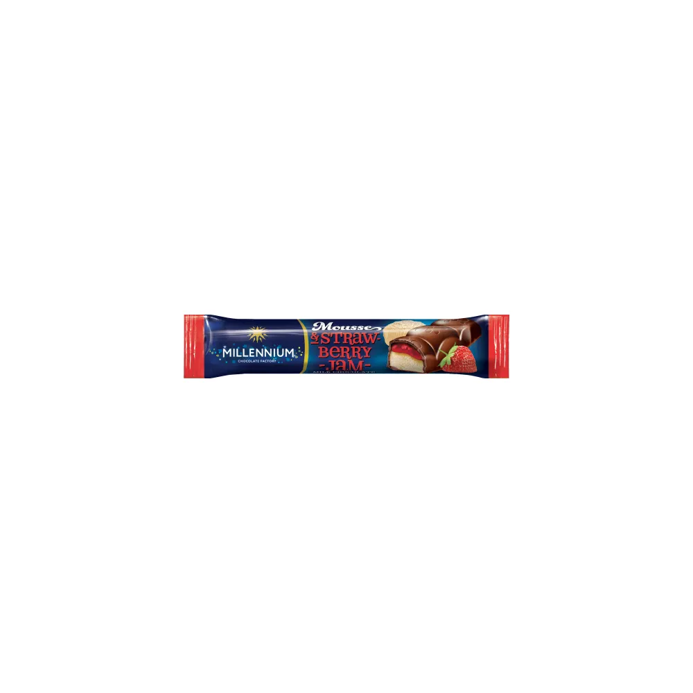 Батончик Millennium Mousse з полуницею 33гр  арт. 03356 