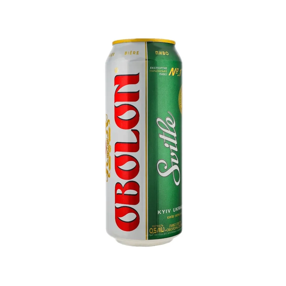 Пиво Оболонь Світле з/б 0,5л  арт. 08208 