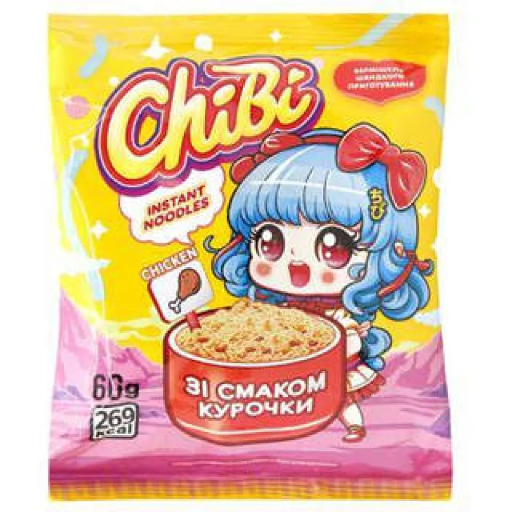Вермішель швидкого приготування ChiBi Курка гостра 60г  арт. 07592 